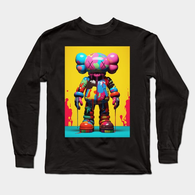 Kaws Hypebeast Duck Long Sleeve T-Shirt by Nenok